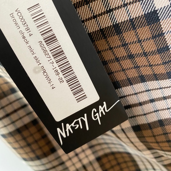 Nastygal Brown Plaid Mini Skirt - Picture 3 of 6